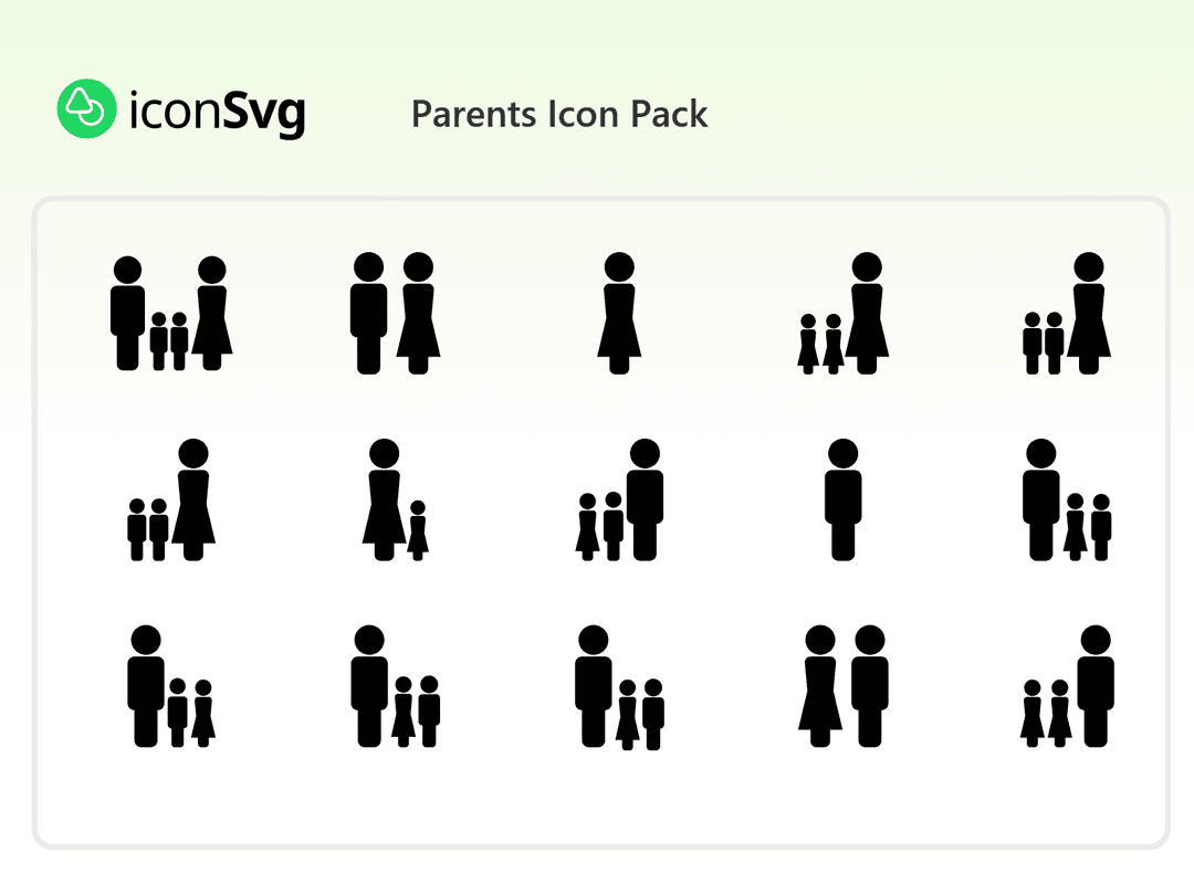 Свободный набор значков Родители