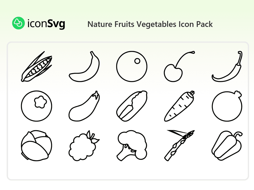 Natur Früchte Gemüse Symbol Paket