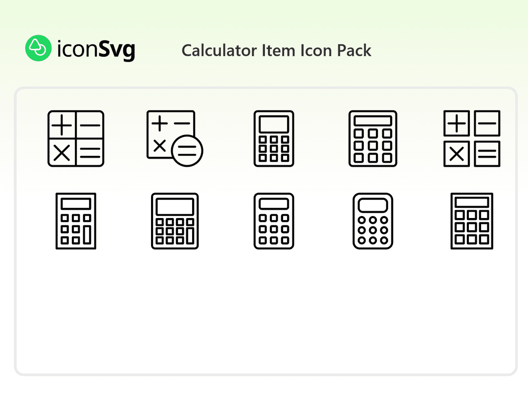 Calculator Item Icon Pack