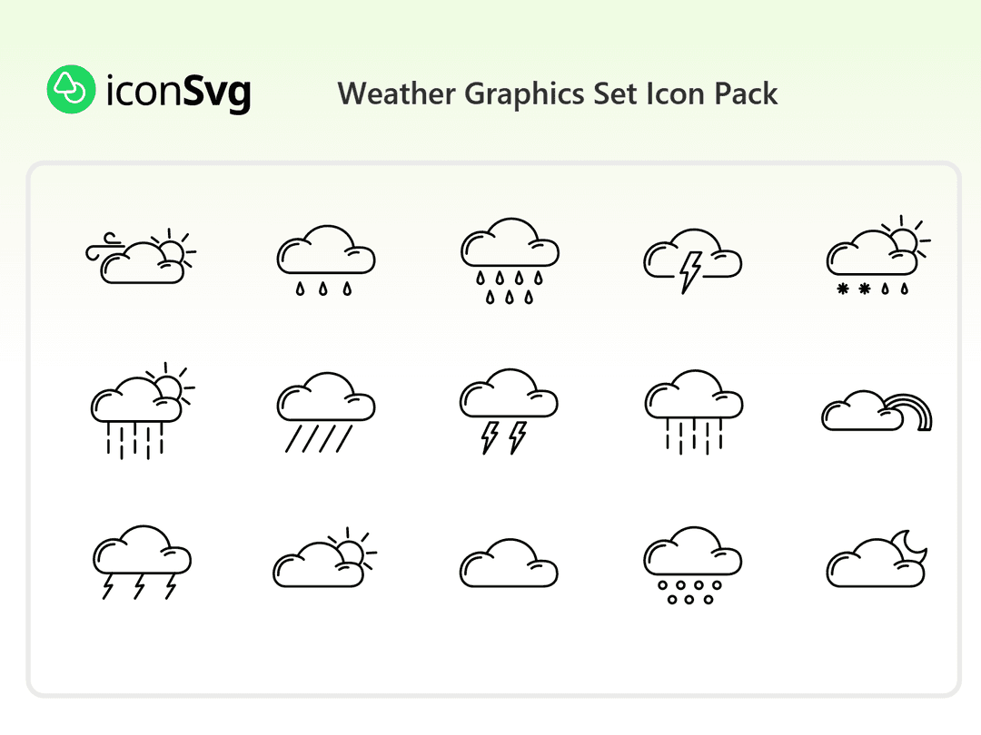 Weather Graphics Set Icon Pack