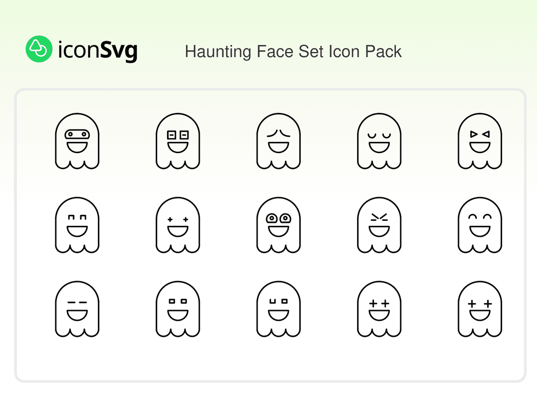 Haunting Face Set Icon Pack