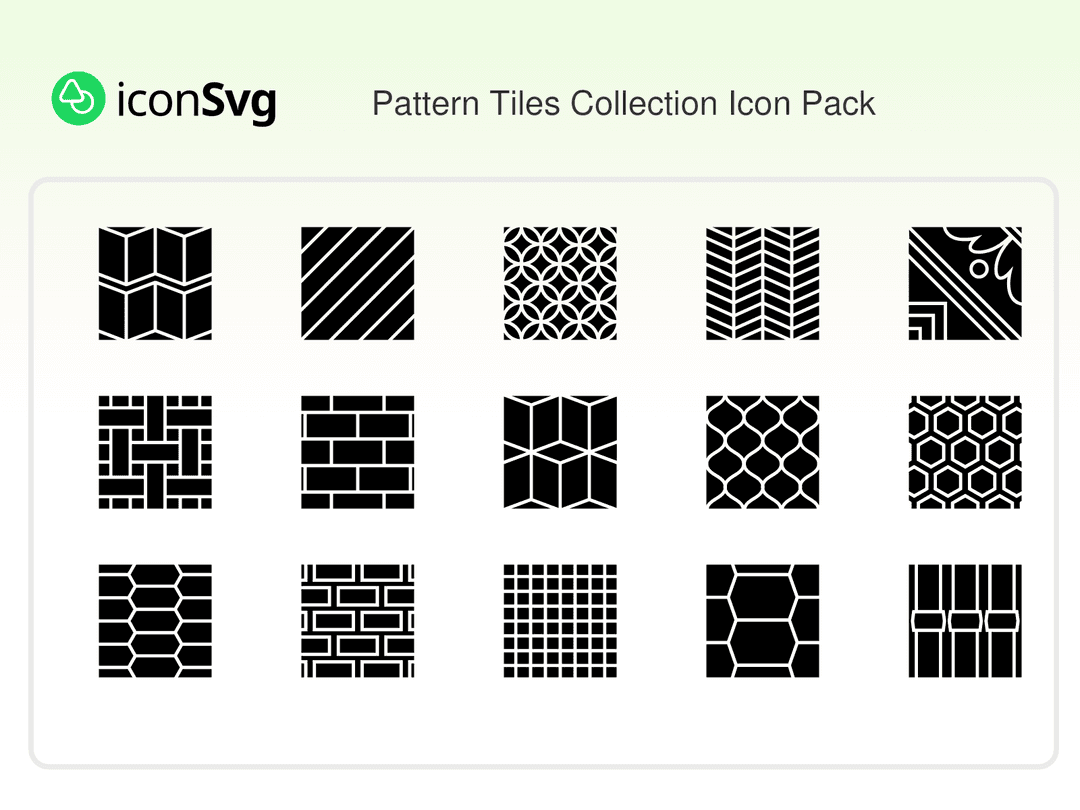 Musterfliesen-Kollektion SVG Symbol paket