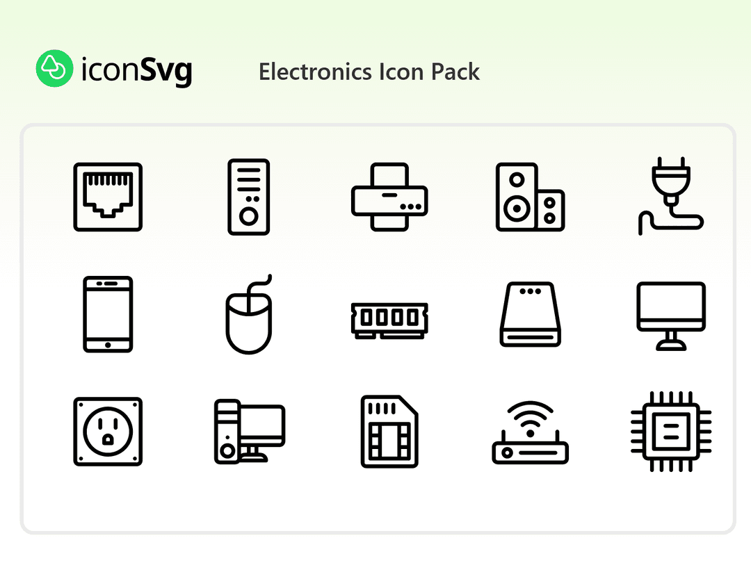 Elektronik SVG Symbol paket