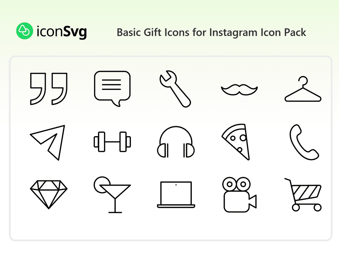 Basic Gift Icons for Instagram Icon Pack