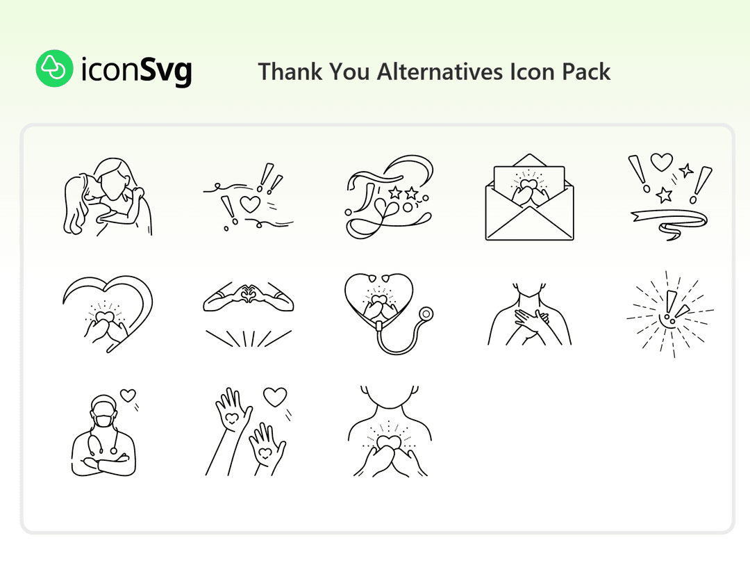 Free Thank You Card Vectors Icon Pack