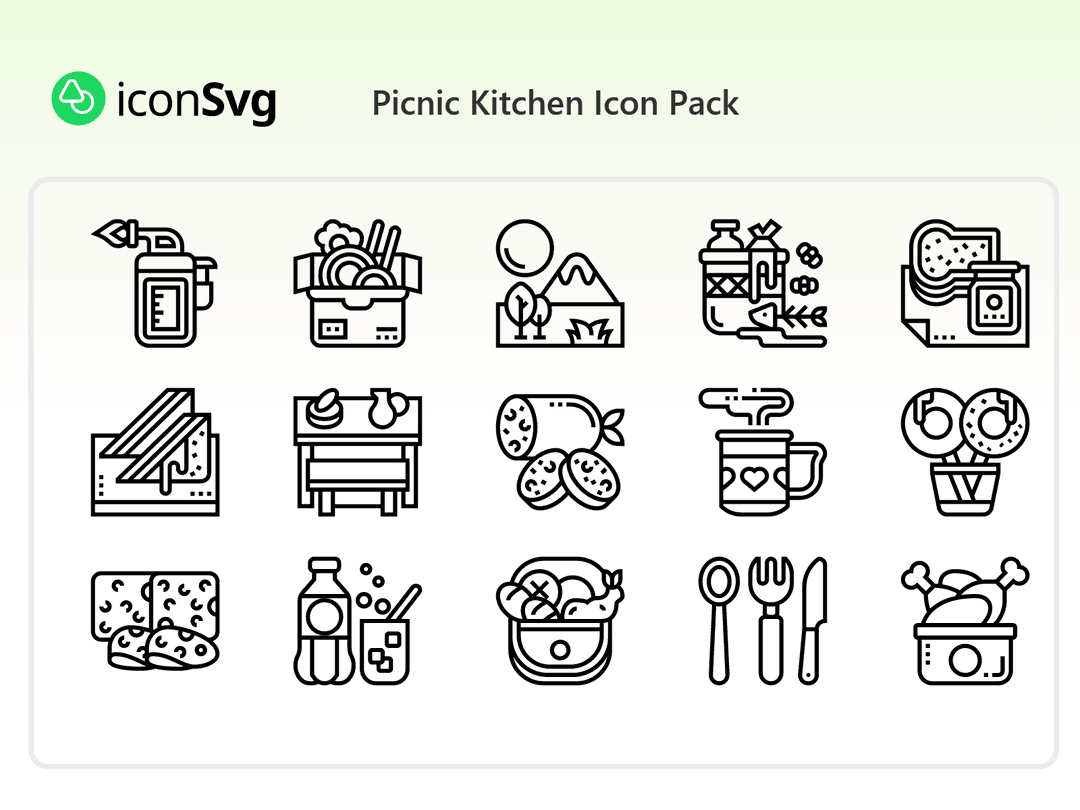 Picnic Kitchen Icon Pack
