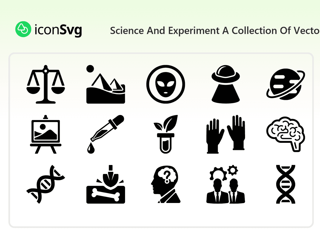 Wissenschaft und Experiment symbol