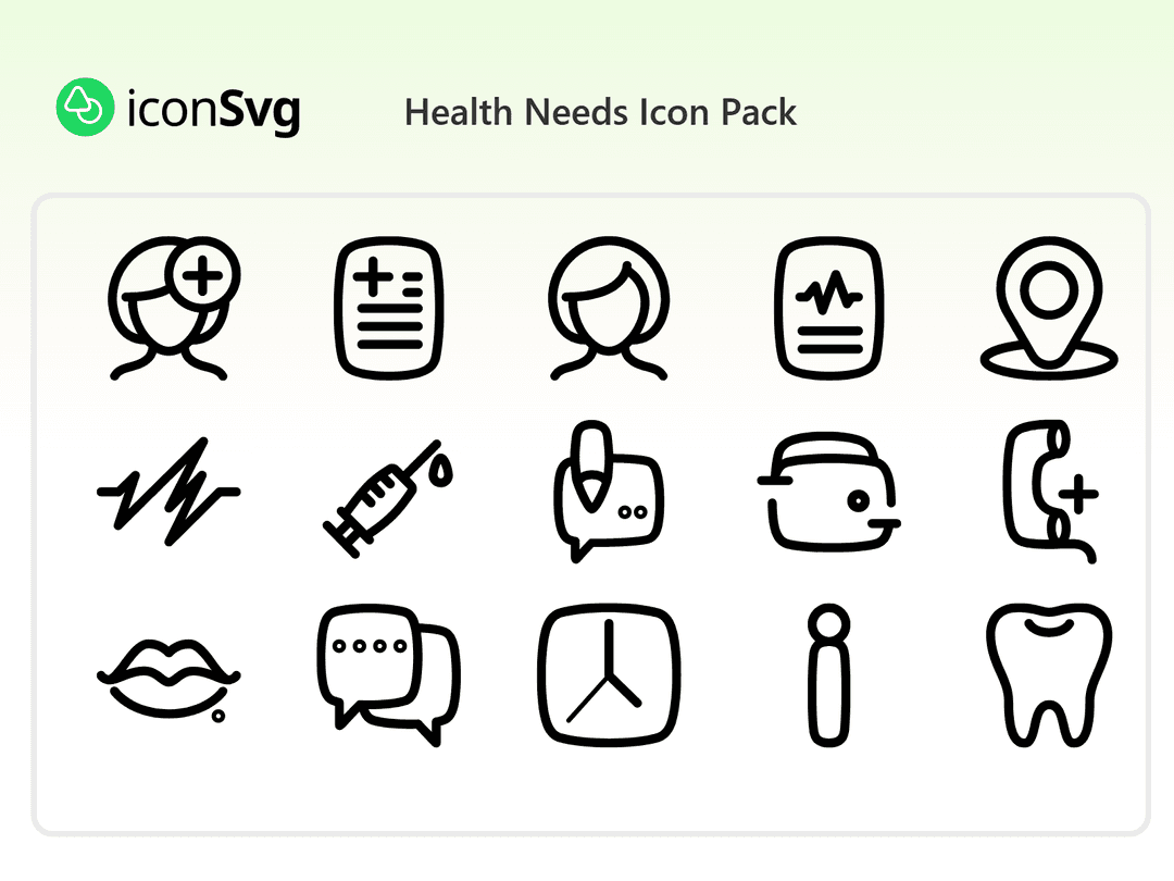 Health Needs Icon Pack