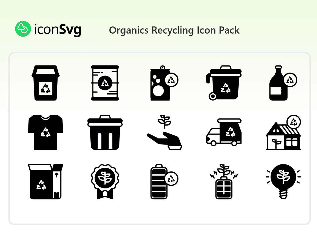 Free Organics Recycling Icon Pack