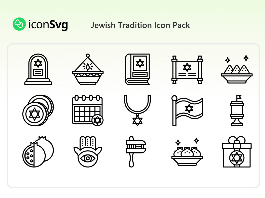 Jewish Tradition Icon Pack