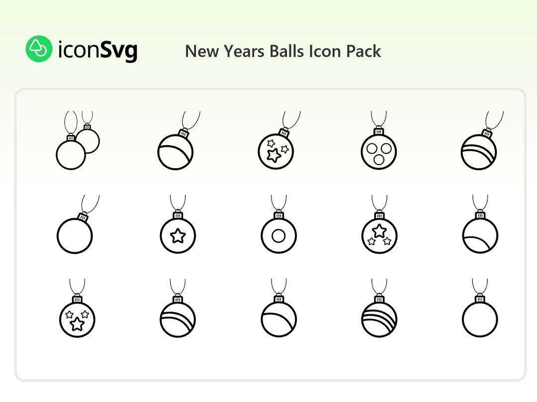 New Years Balls Icon Pack