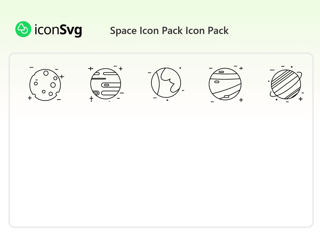 Space Icon Pack SVG Symbol paket