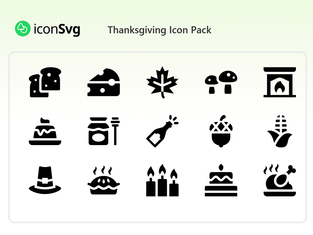 Thanksgiving SVG Symbol paket