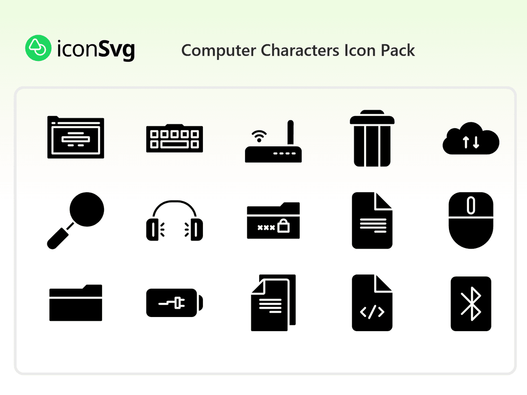 ComputerZeichen SVG Symbol paket