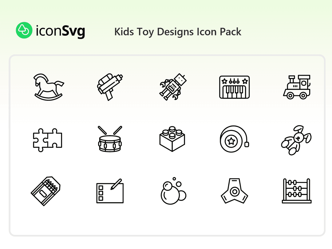 Kids Toy Designs Icon Pack