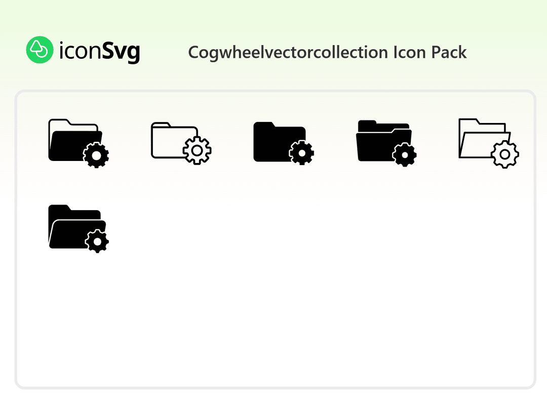 Cogwheelvectorcollection SVG ikon Paketi