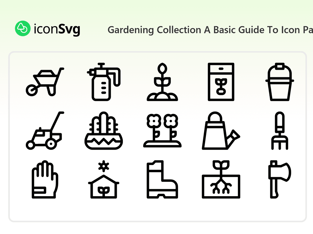 GartenbauSammlung Ein grundlegender Leitfaden für SVG Symbol paket