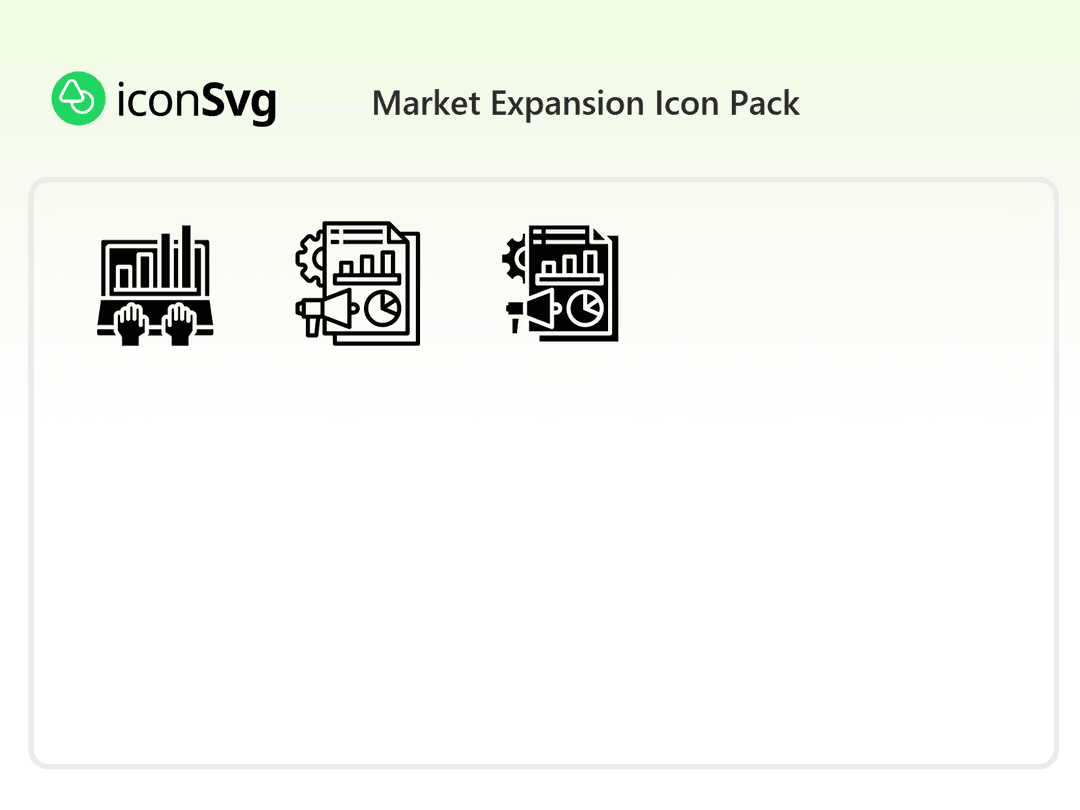 Marktausweitung SVG Symbol paket