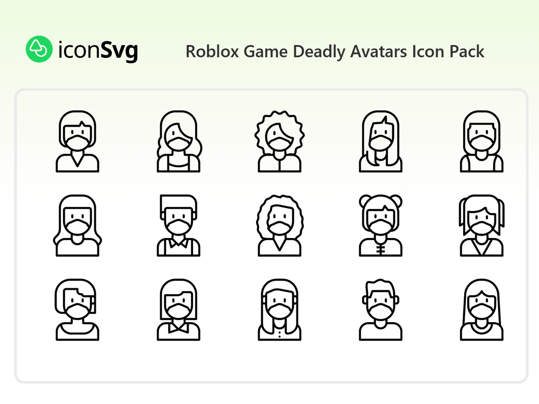 Roblox Game Deadly Avatars SVG Icon Pack
