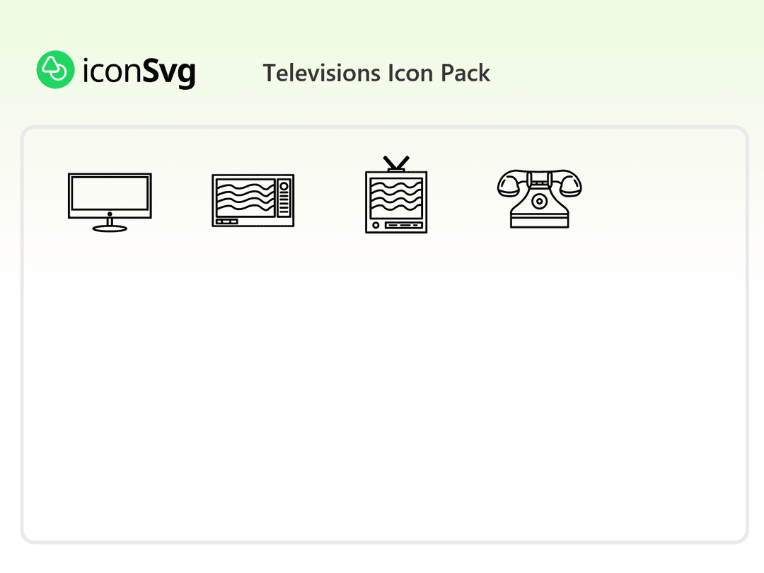 Televizyonlar SVG ikon Paketi