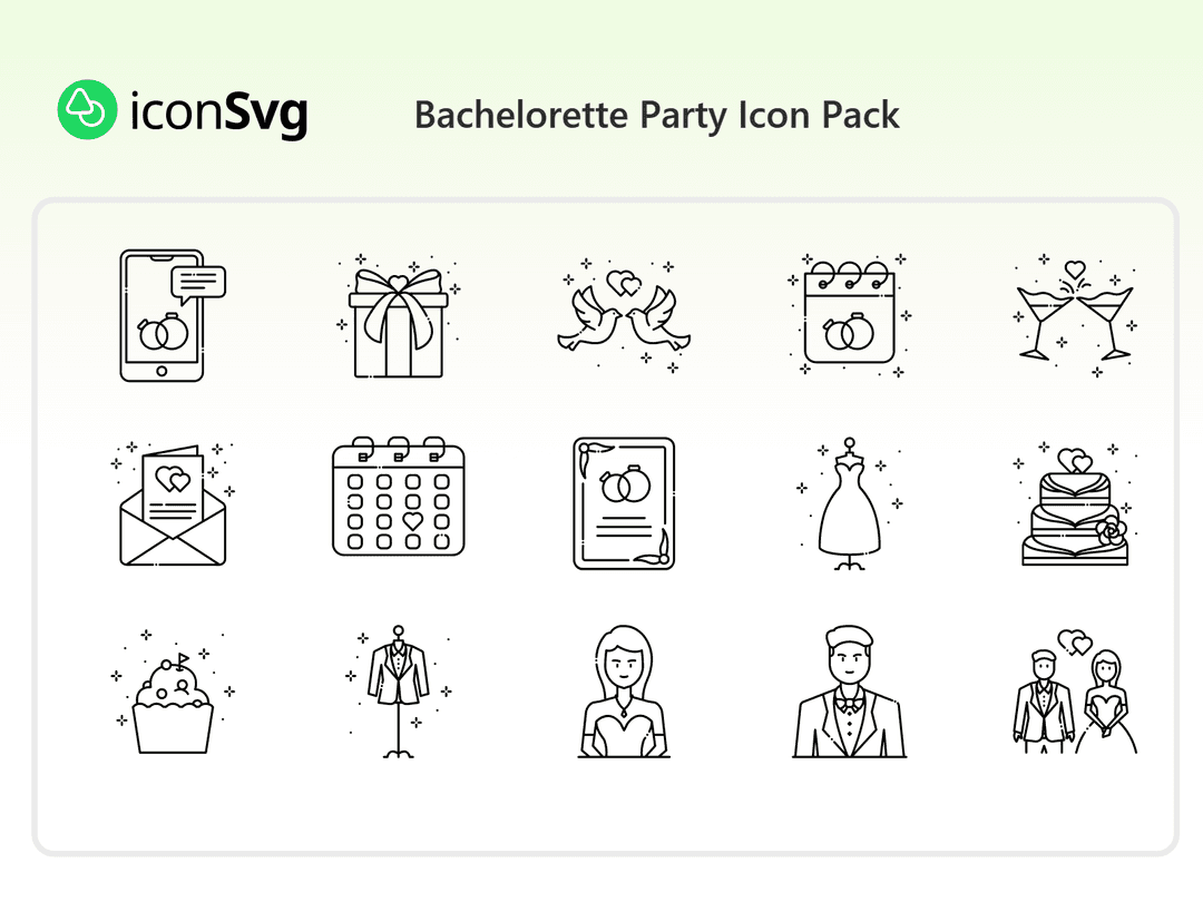 Bachelorette Party Icon Pack