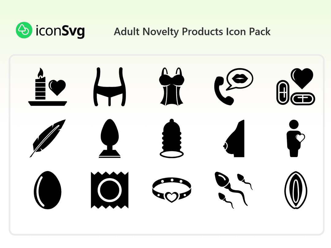 Adult Novelty Products Icon Pack