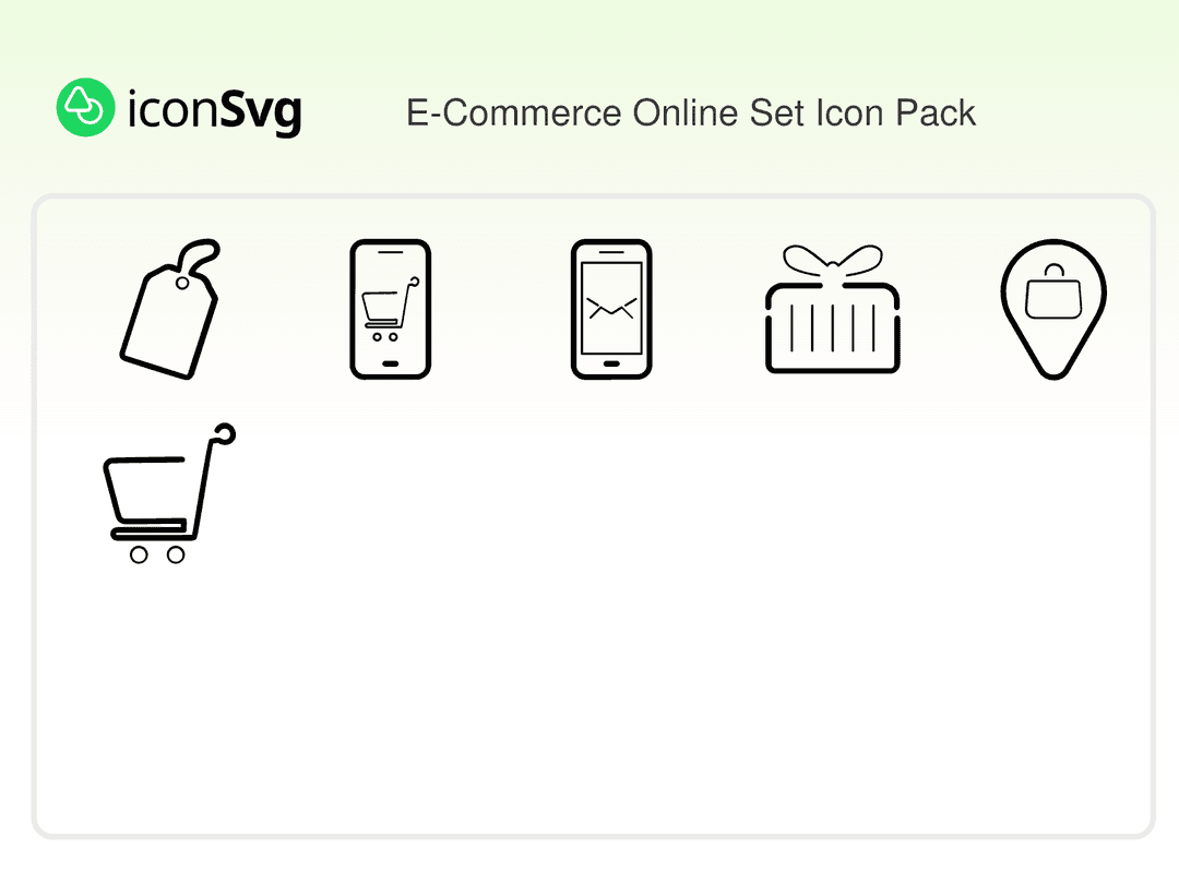 Online ECommerce Set Symbol paket