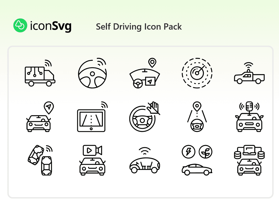 Self Driving Icon Pack