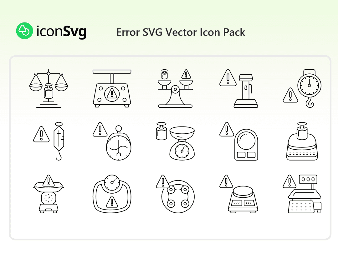 Error SVG Vector Icon Pack