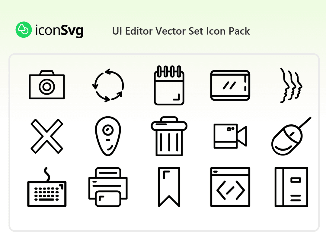 UI Editor Vector Set Icon Pack