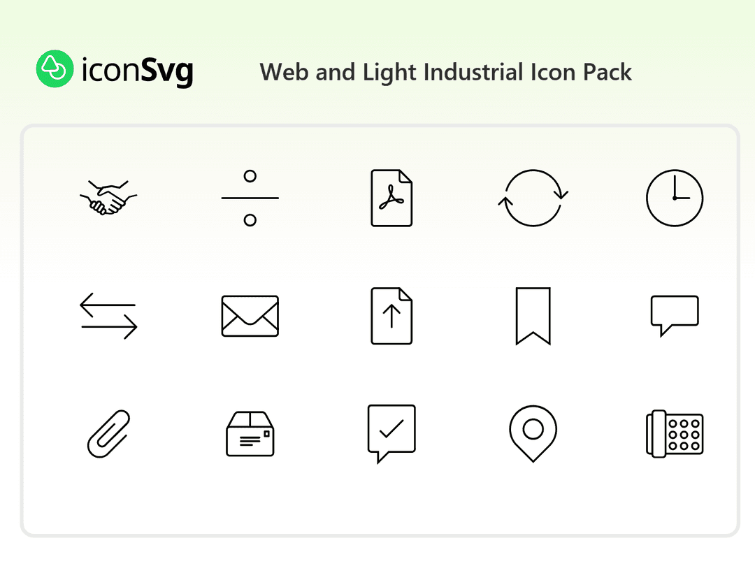 Web and Light Industrial Icon Pack