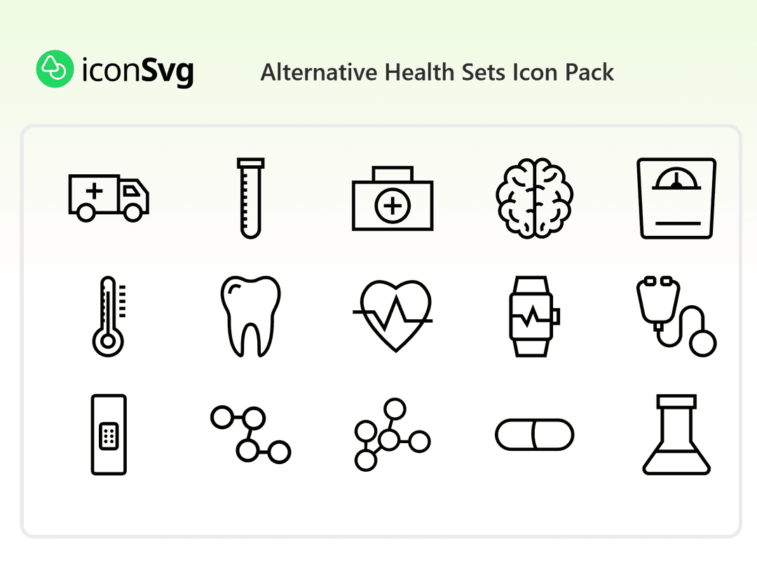 Alternative Health Sets Icon Pack