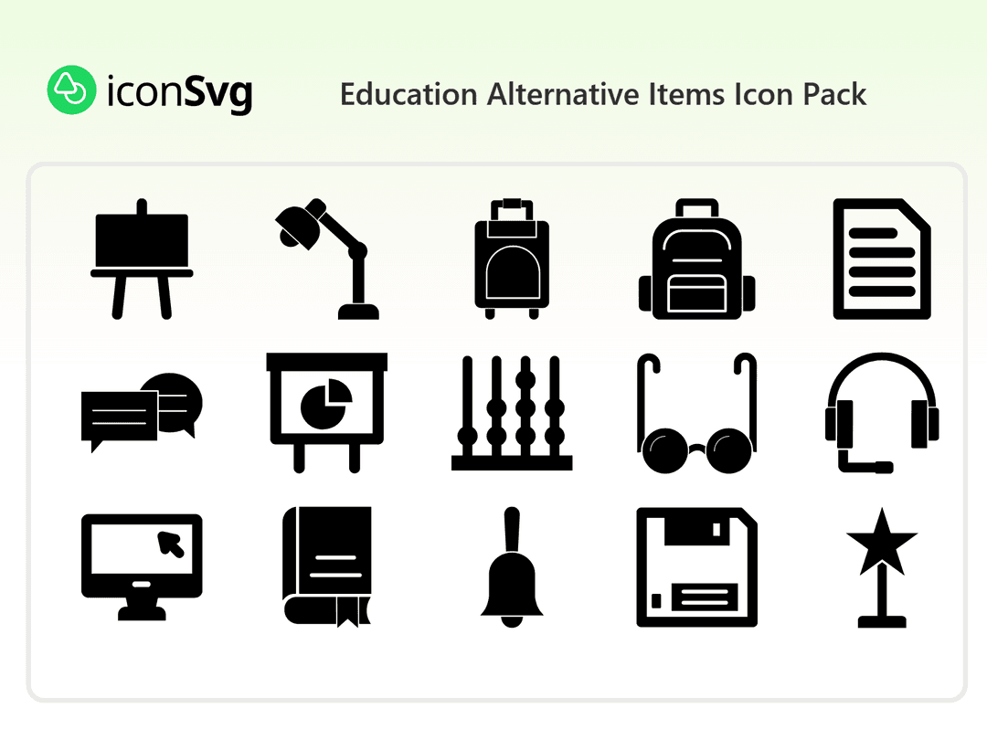 Education Alternative Items Icon Pack