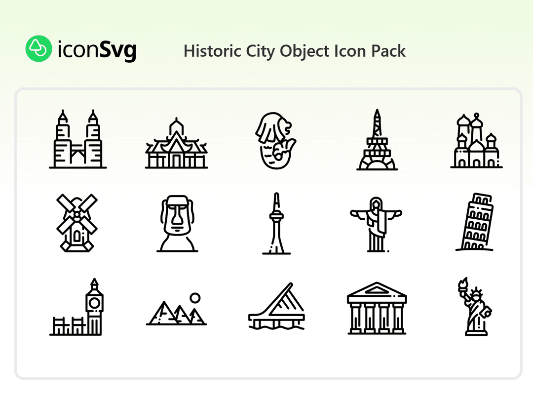 Historic City Object Icon Pack