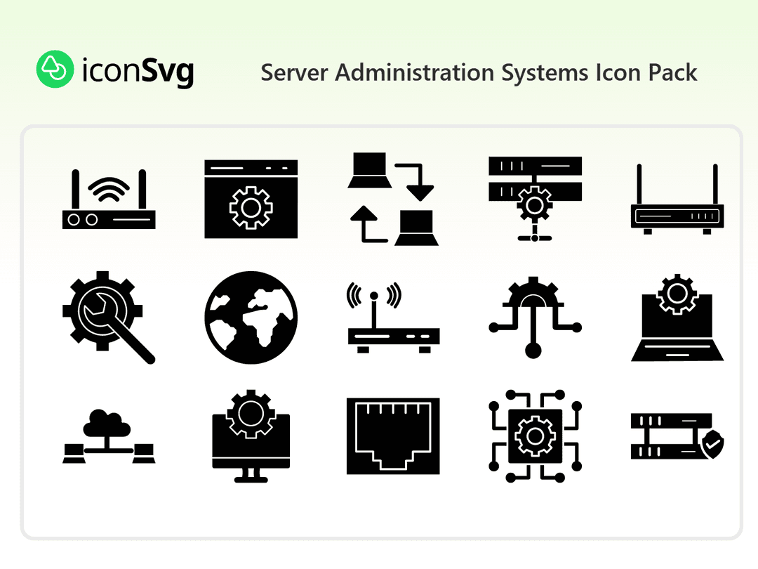 Server Administration Systems Icon Pack