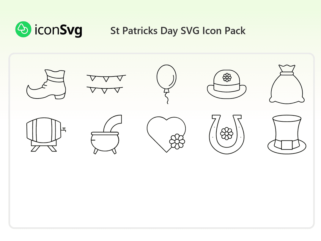 St Patricks Day SVG Icon Pack