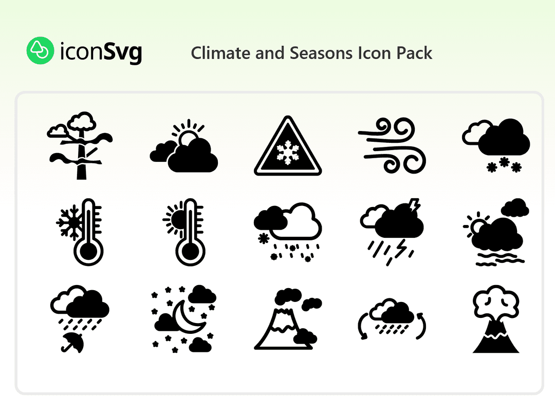 Climate and Seasons Icon Pack