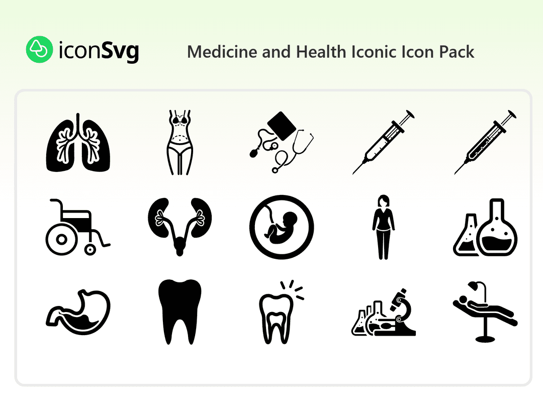 Medicine and Health Iconic Icon Pack
