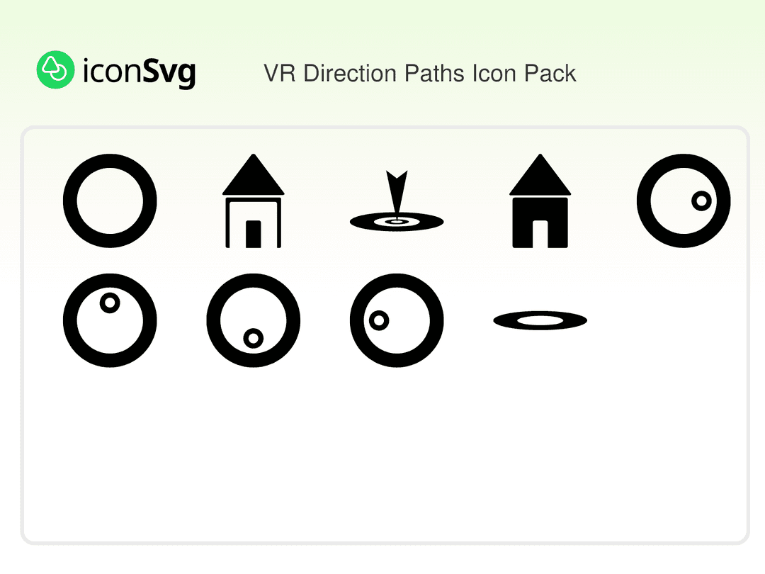 VR Direction Paths Icon Pack