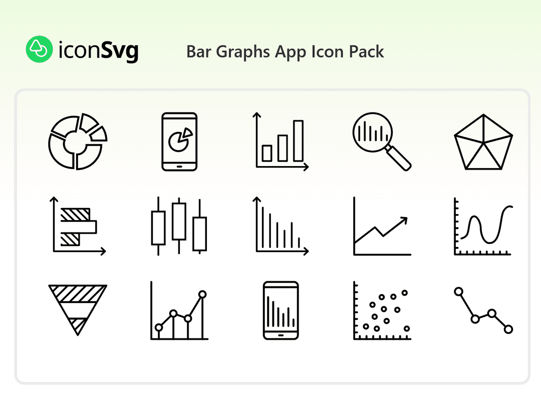 Bar Graphs App Icon Pack