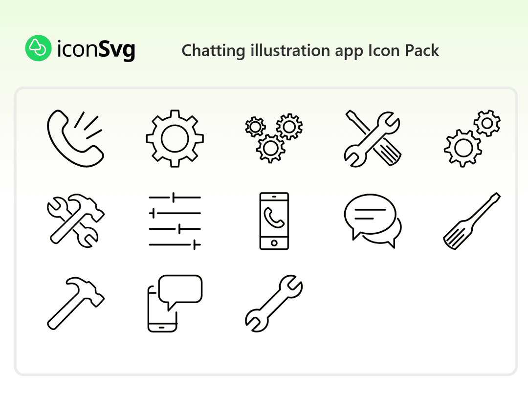 Chatting illustration app Icon Pack