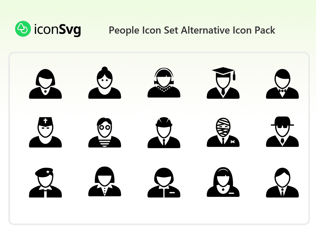 People Icon Set Alternative Icon Pack