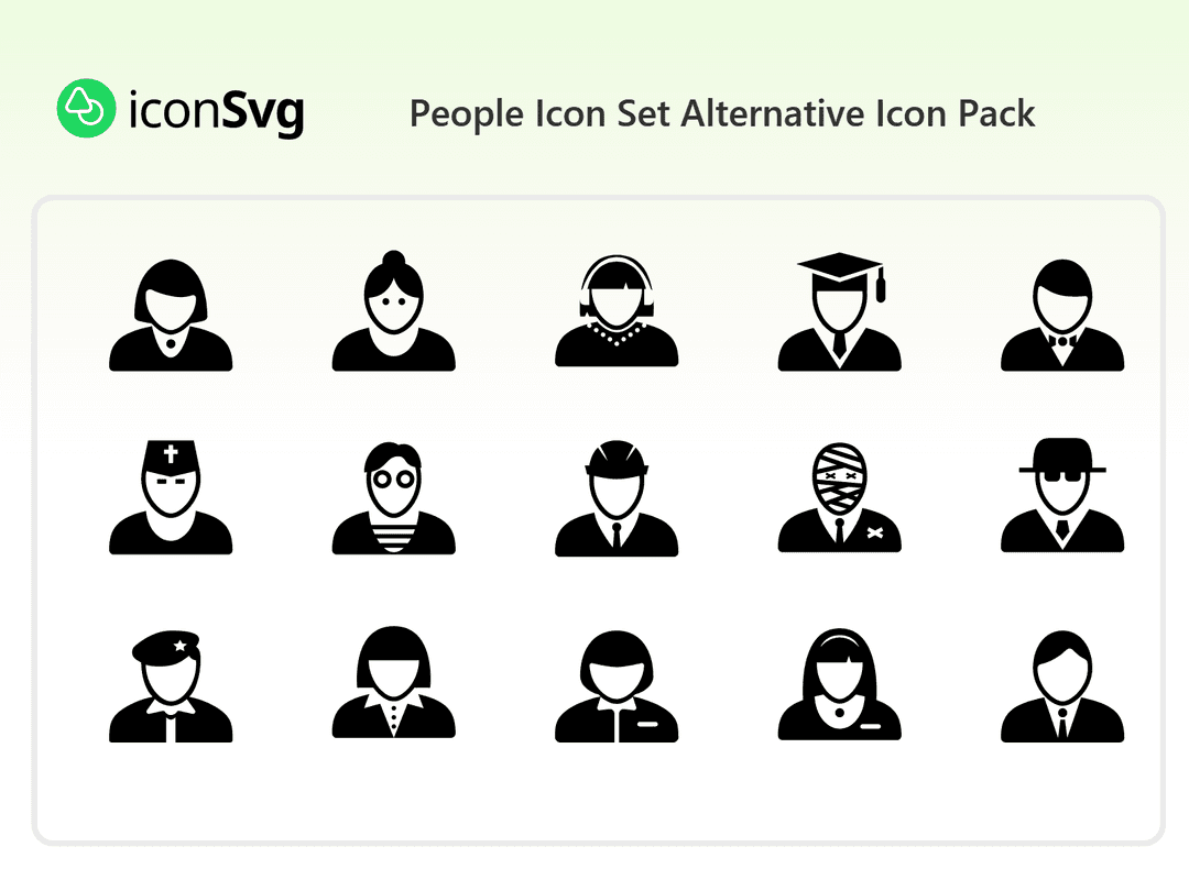 Menschen Icon Set Alternative Symbol paket