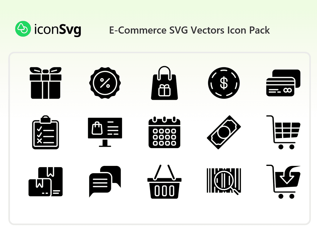 E-Commerce SVG Vectors Icon Pack