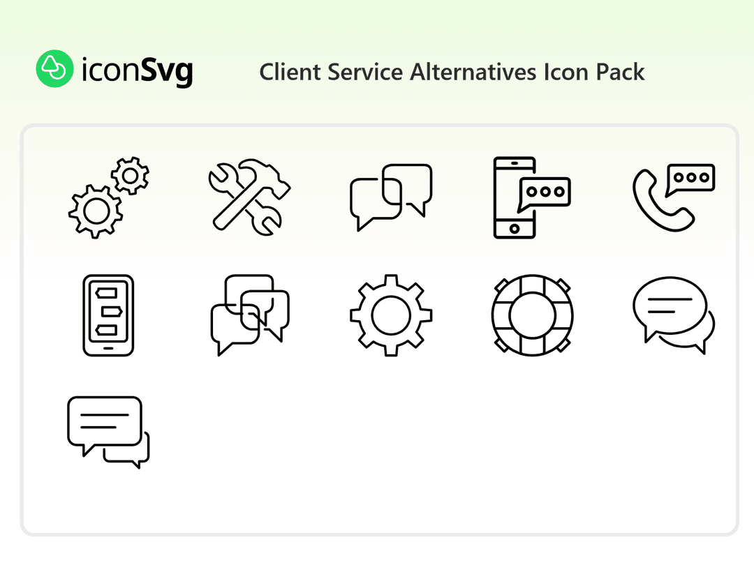 Client Service Alternatives Icon Pack