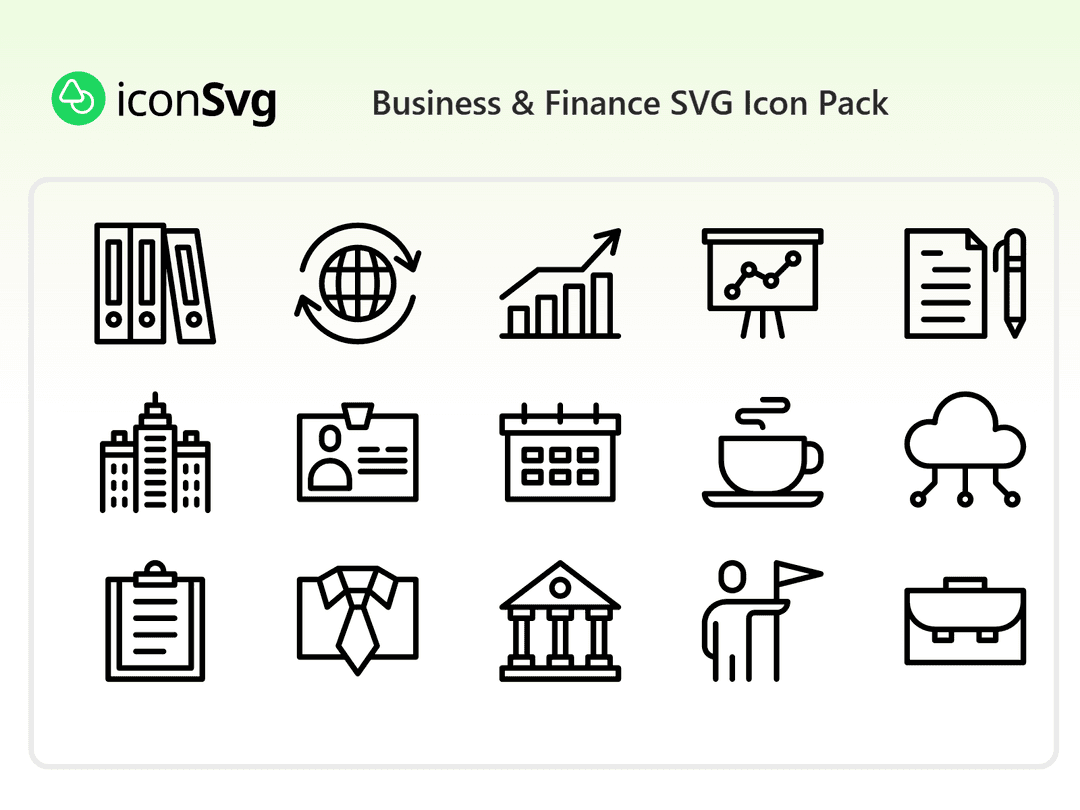 Business & Finance SVG Icon Pack