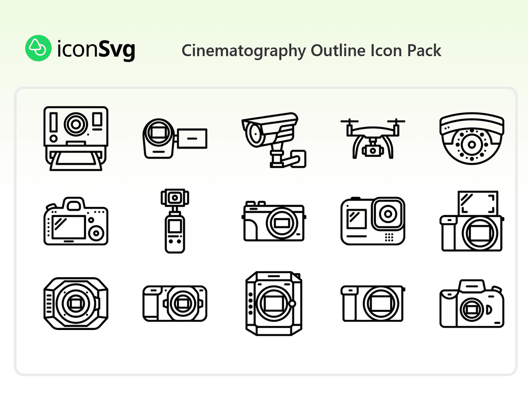 Kinematographie Überblick Symbol paket