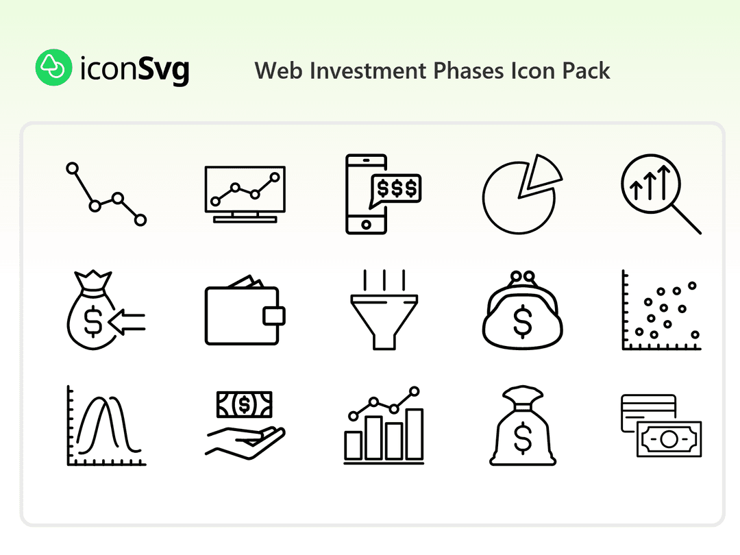 Web Investment Phases Icon Pack