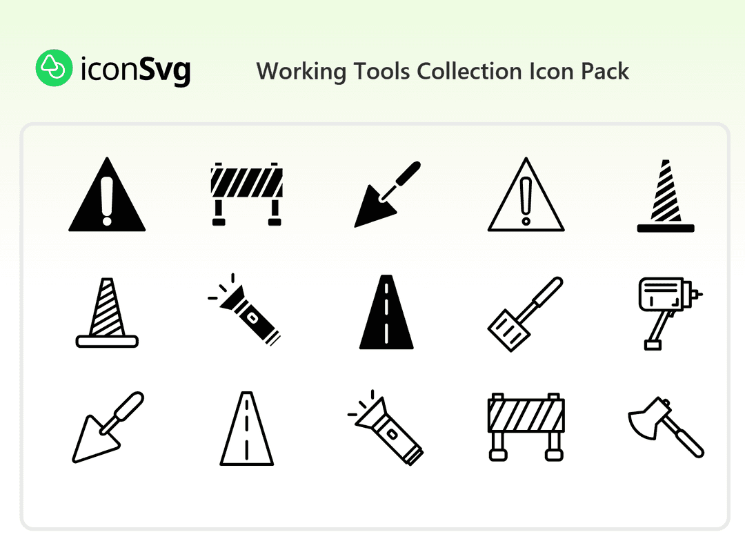 Working Tools Collection Icon Pack