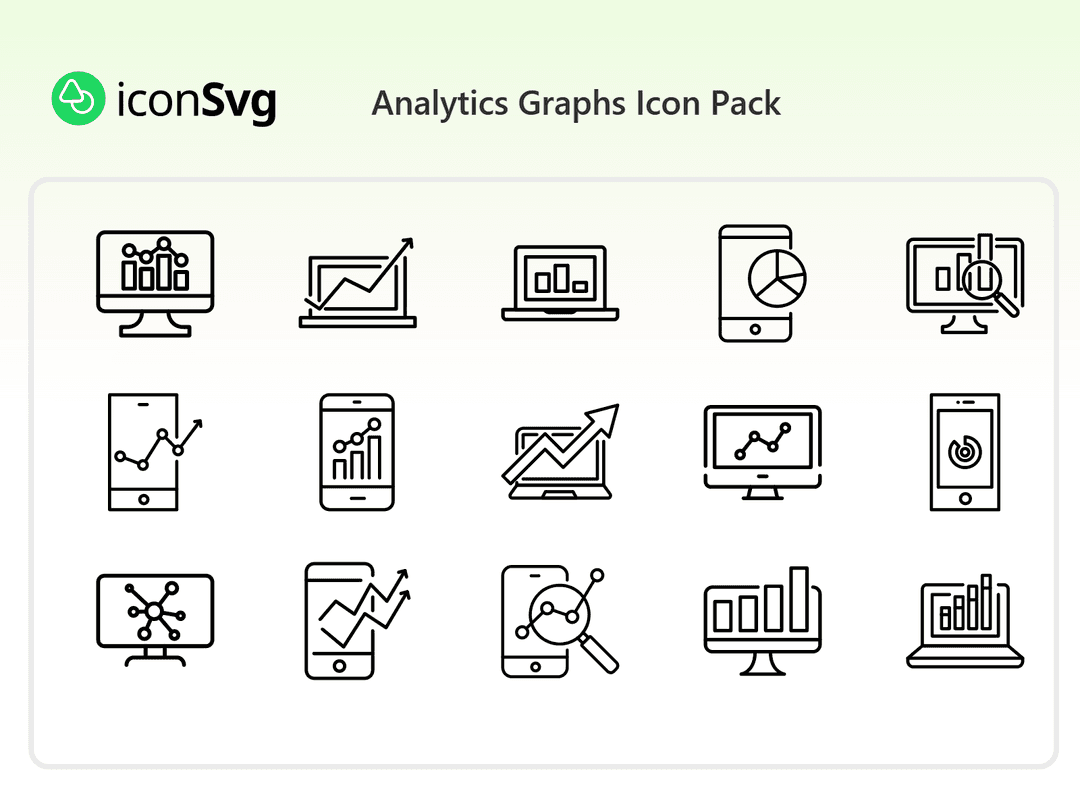 Analytics Graphs Icon Pack